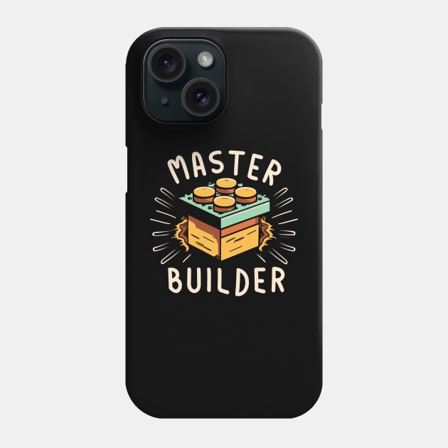 Master Builder Lego Brick Kids Design Phone Case by A Floral Letter Capital letter A | Monogram, Sticker