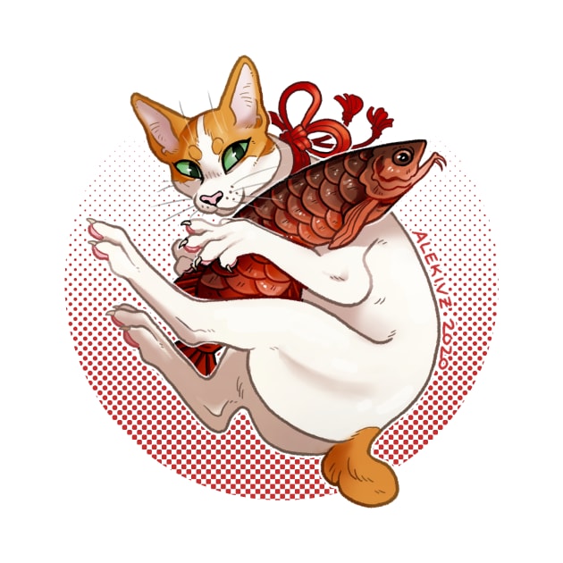 Lucky Cat -- Orange by alekivz