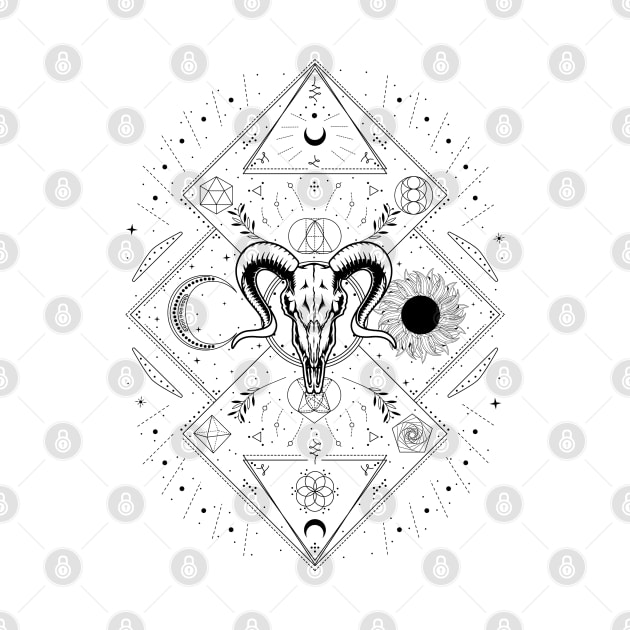 The Horned God | Pagan Symbol by CelestialStudio