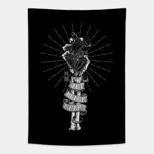 Jet Black Heart Tapestry