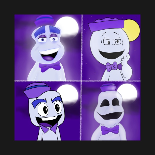 Boo Berry in four different styles by AndrewKennethArt