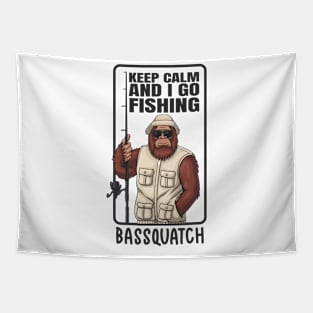 Keep calm and I go Fishing Tapestry