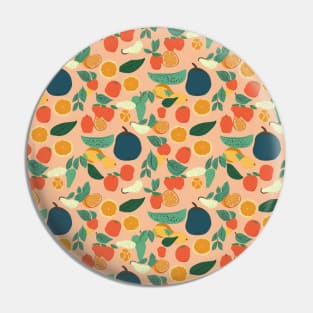 Colorful Fruit Motif in Seamless Pattern V5 Pin