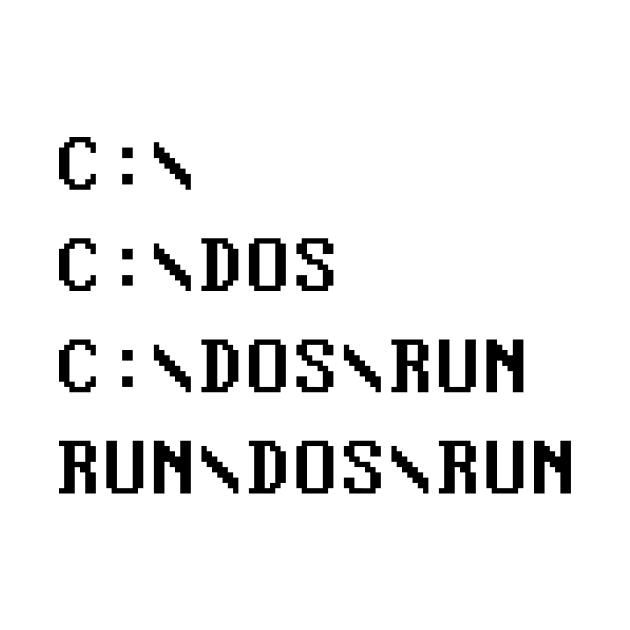 C DOS RUN by RetroLogosDesigns