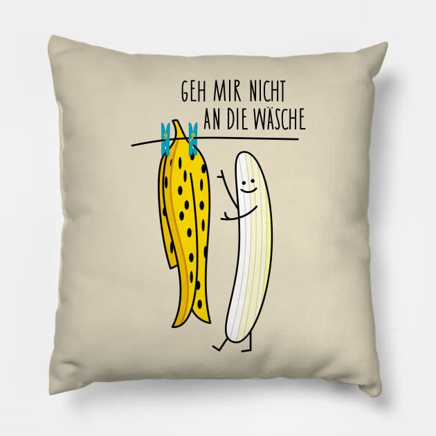 Banana and laundry sayings Pillow by spontania