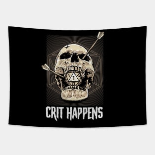DND D20 Crit Happens Dice Roll Tapestry