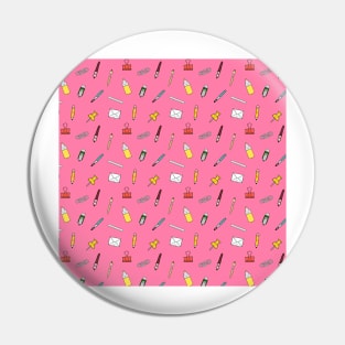 Happy office stationary in pink Pin