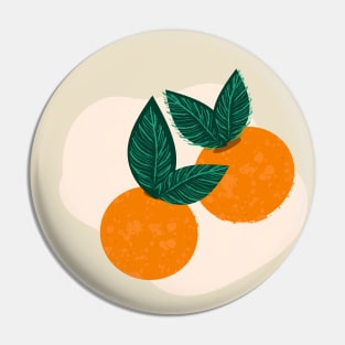 oranges with leaves Pin