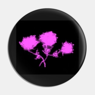 PINK GLASS ROSES Pin