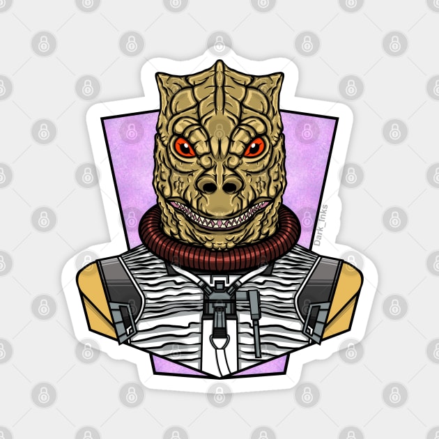 Bossk  Bounty Hunter Magnet by Dark_Inks