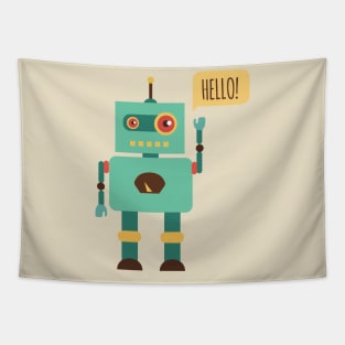 Robot Say Hello Tapestry