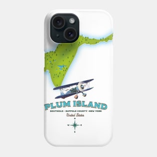 Plum Island New york map. Phone Case