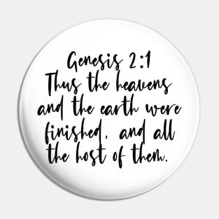 Genesis 2:1 Bible Verse Pin