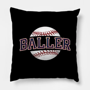 Baseball Baller Strike Out Pillow