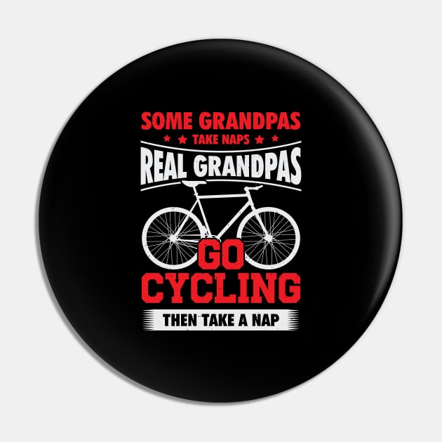 Bicycle Cycling Grandpa Cyclist Grandfather Gift Pin by Dolde08