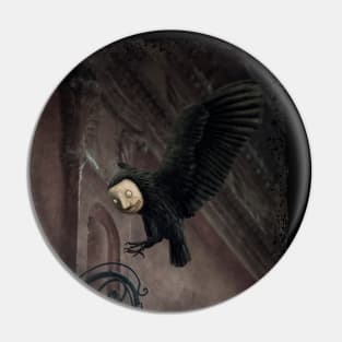 Masked crow Pin