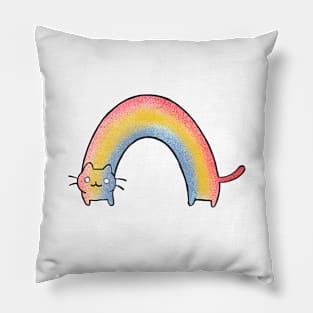 Rainbow cat Pillow