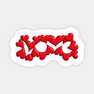 love shaped by hearts Magnet