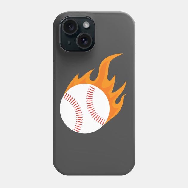 Softball On Fire Baseball Fans Softball Jargon Home Run Phone Case by rjstyle7