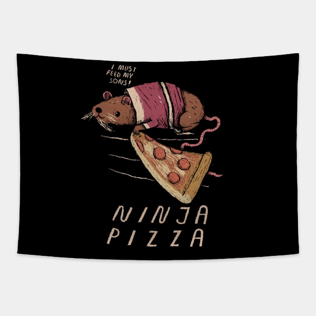 ninja pizza Tapestry by Louisros