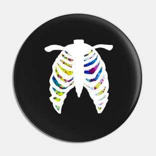 Funfetti Rib Cage (Dark Background) Pin