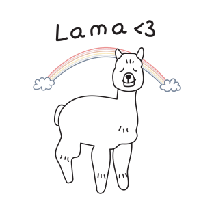 Happy Rainbow Lama T-Shirt