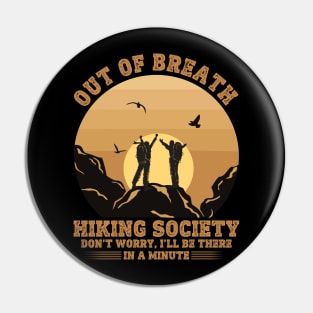 Out Of Breath Hiking Society Pin