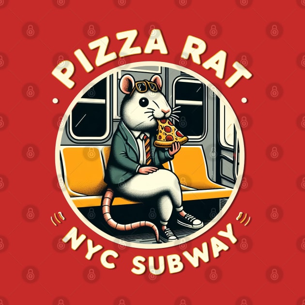 Pizza Rat New York Subway NYC Subway Train by Nysa Design