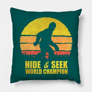 Vintage Hide and Seek World Champion Bigfoot Pillow