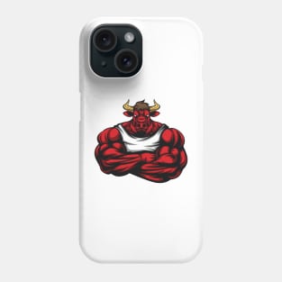 Strong Like Bull Bodybuilding, Weightlifting Gym T-Shirt Gift Phone Case