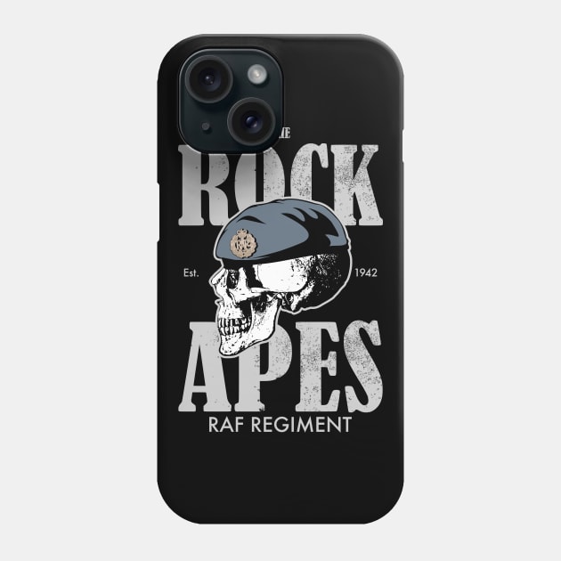 RAF Regiment Rock Apes (distressed) Phone Case by TCP