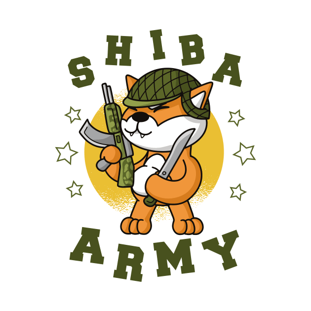 Shiba Army Shiba Inu Coin Meme Gift Idea by Popculture Tee Collection