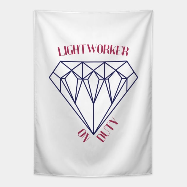 Lightworker on Duty Tapestry by Mazzlo Shop