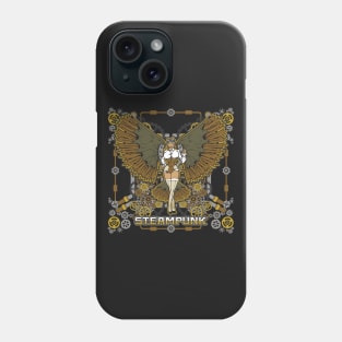 Steampunk Woman Mechanical Wings Phone Case