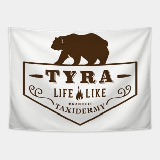 Tyra (dark) Paladins Champion Logo Tapestry