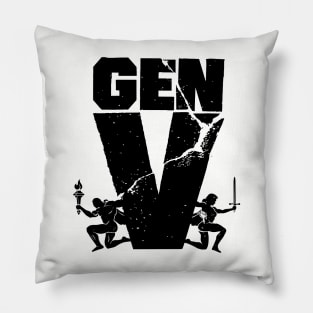 Gen V Fan Logo Black Pillow