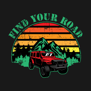 Find Your Road Unisex Retro T-Shirt