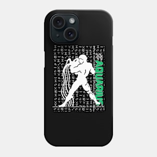 Aquarius zodiac design Phone Case