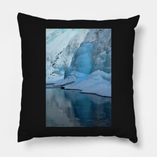 Blue Ice Flow Reflections Pillow