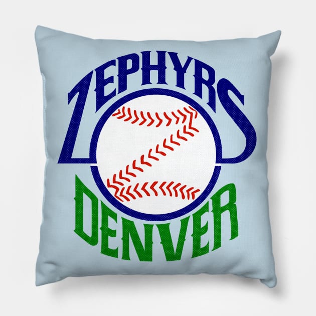 Iconic Denver Zephyrs Pillow by LocalZonly