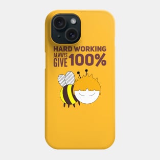 Hard Working Always Give 100% Boy Phone Case