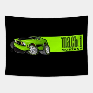 Mach 1 Green with Green Stripe Tapestry