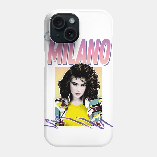 Alyssa Milano / 80s Styled Aesthetic Retro Design Phone Case by DankFutura