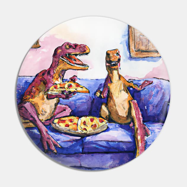 T-Rex Pizza party Pin by TrexAmbassador