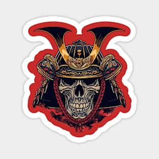 samurai skull Magnet