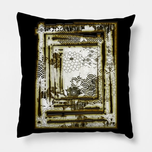 Japanese Cherry Blossom Art Vintage Sakura 403 Pillow by dvongart