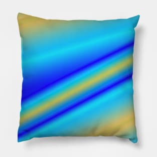 blue yellow white abstract texture Pillow