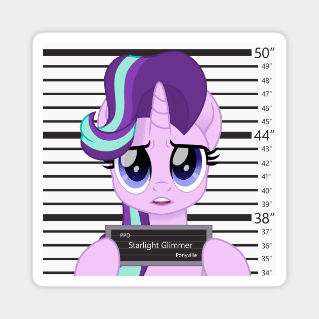 Barbie mugshot Starlight Glimmer Magnet by CloudyGlow