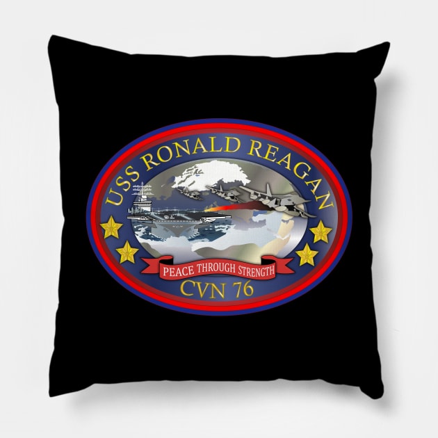 USS Ronald Reagan (CVN 76) Pillow by twix123844