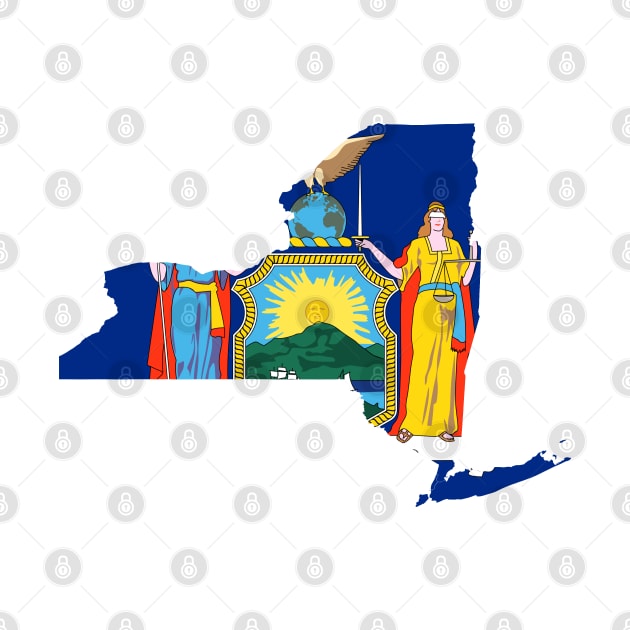 New York Flag Map by Historia